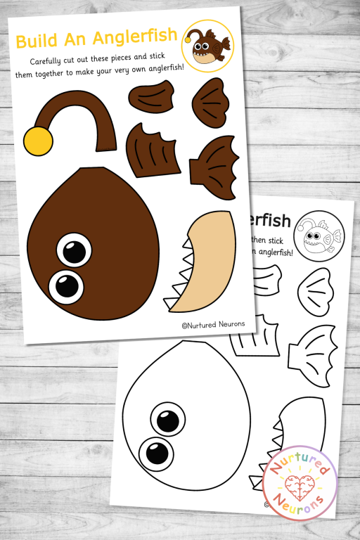 Build an Anglerfish Craft - A Deep Sea Cut and Paste Activity for Kids ...