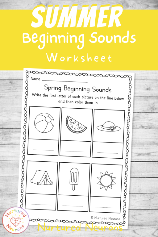 Phonics letter writing worksheet for Kindergarten summer literacy centers