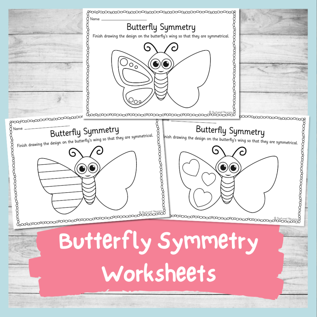 butterfly symmetry worksheets for kids - preschool and kindergarten complete the butterfly sheets