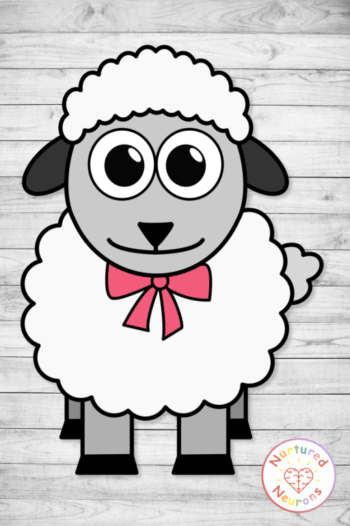 Build a little lamb craft printable nursery rhyme templates - cut and paste craft for preschool and kindergarten - Mary Had a little lamb activity