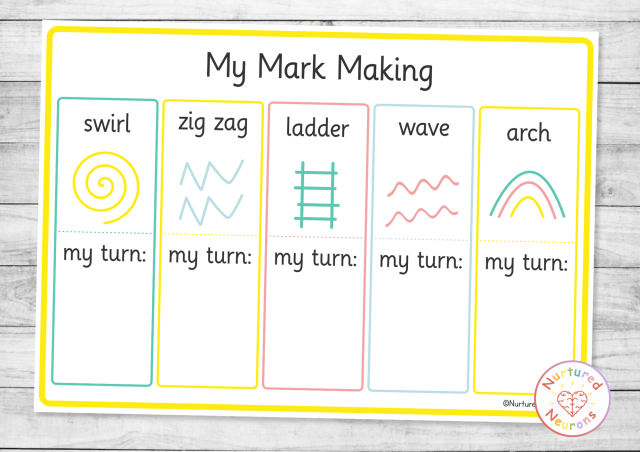 Summer mark making worksheets for preschool and kindergarten - printable pre-writing practice sheets