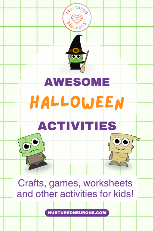 Printable Halloween activities - Simple low prep witch and monster themed activities for preschool and kindergarten and first grade